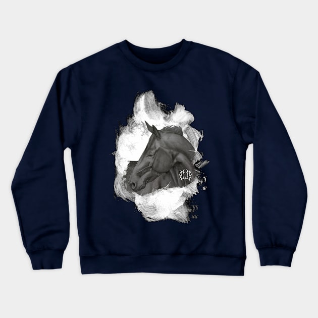 Trakehner Portrait Crewneck Sweatshirt by scatharis